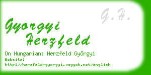 gyorgyi herzfeld business card