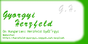 gyorgyi herzfeld business card